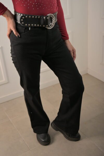 Pantalón Wide Leg Negro – Elegancia Urbana